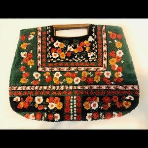Anthropologie Hand Beaded gorgeous clutch bag NWOT